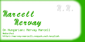 marcell mervay business card